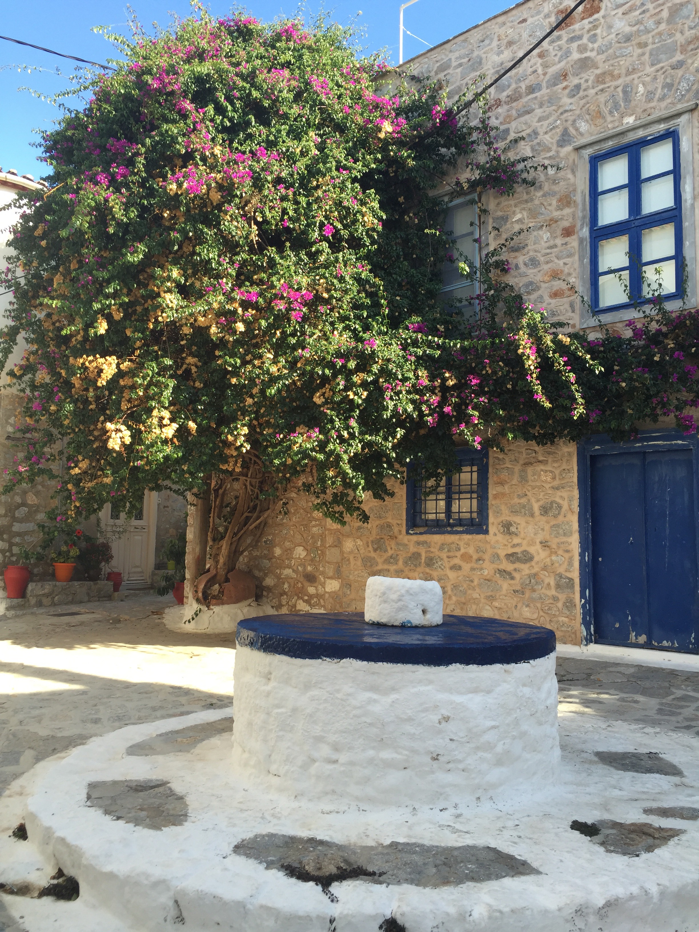 The house by the well. Home of authors George Johnston and Charmian Clift, Hydra, Greece. Image provided by Susan Johnson.